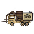 Wooden Garbage Truck w/ Forks - Praline Pecans